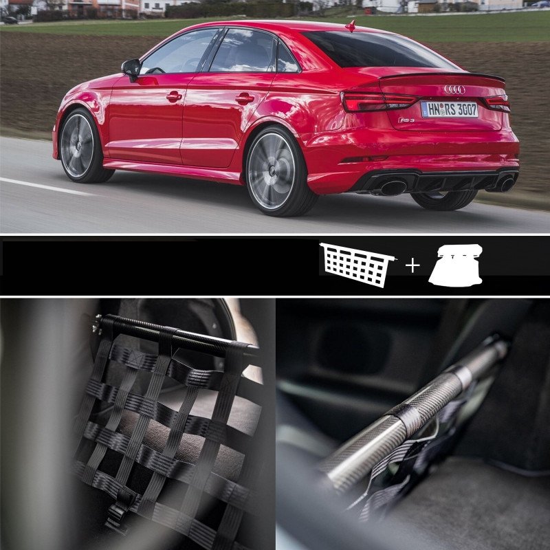 Clubsport Komplettset - Strebe mit Netz und Teppich für Audi A3 / S3 / RS3 8V2 Limousine